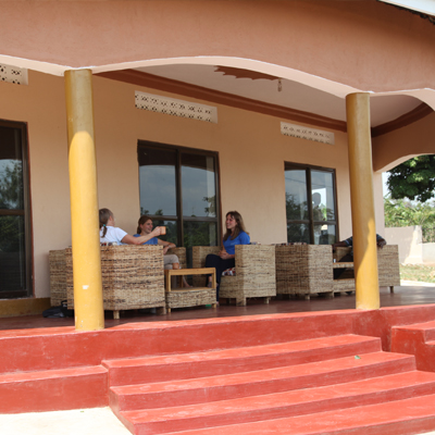 Guests at the café